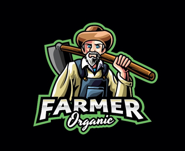 Farmer mascot logo design