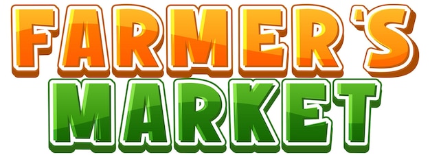 Farmer's Market typography design