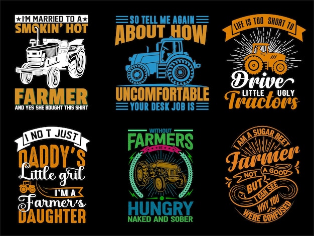 Farmer t shirt design vector for print on demand