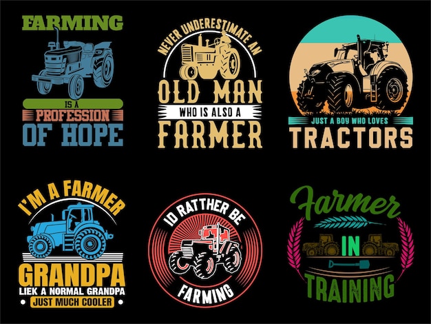 Farmer t shirt design vector for print on demand