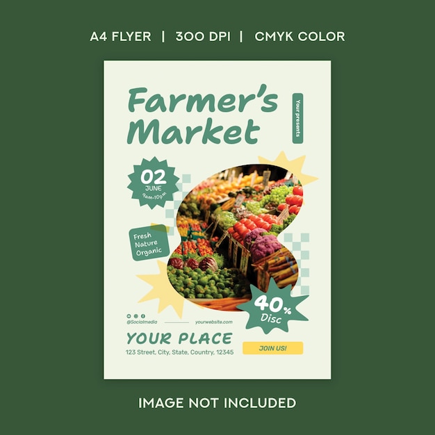 Vector farmers market flyer