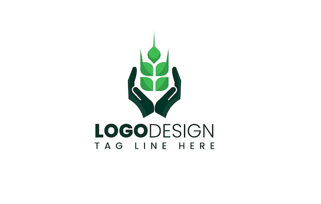 Farming logo or agriculture logo or wheat logo Template