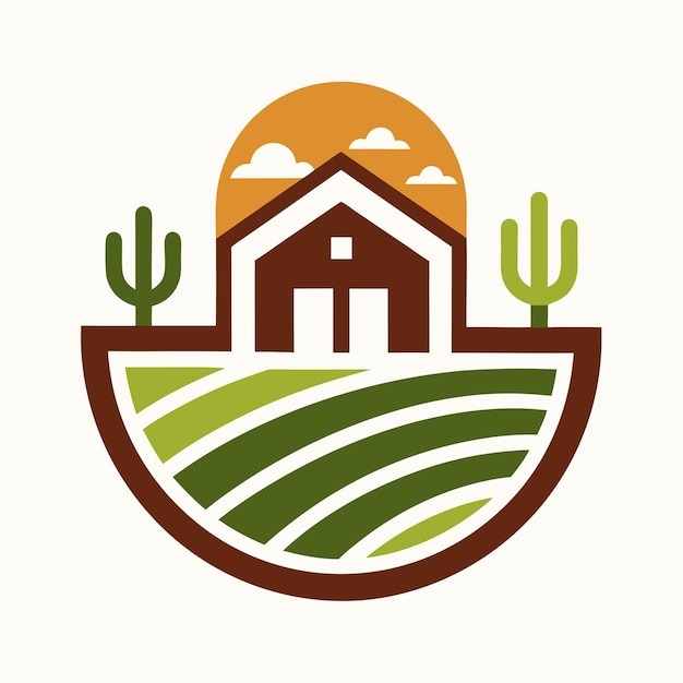 Vector farming logo design concept