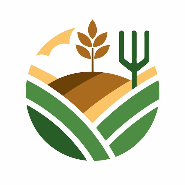 Vector farming logo design concept