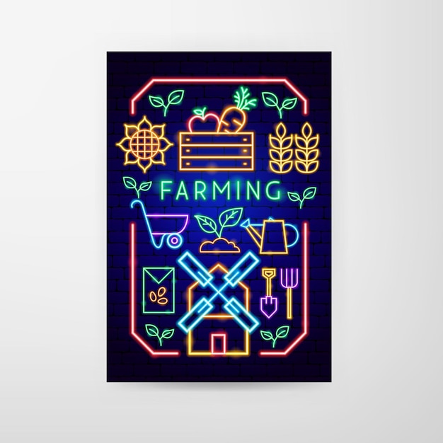 Farming Neon Flyer