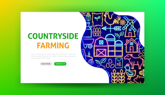 Farming Neon Landing Page