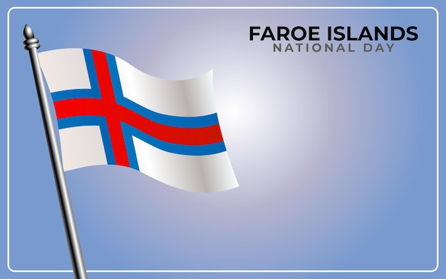 Faroe Islands national flag isolated on gradient color background