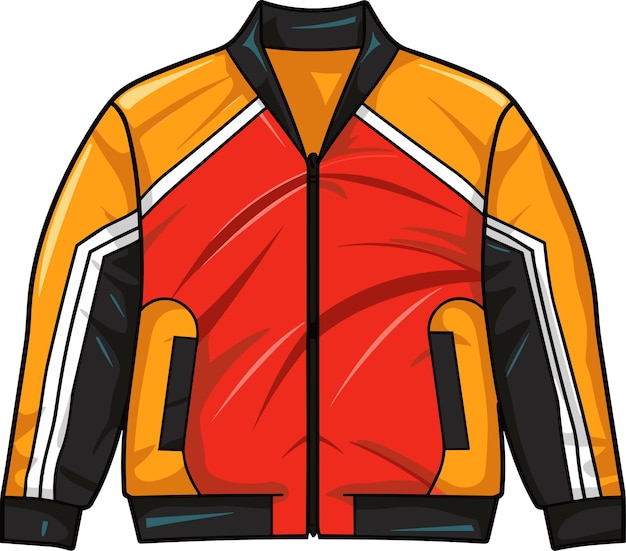 Fashion 90s Retro sportswear jacket 90's flat style clothing Vector illustration