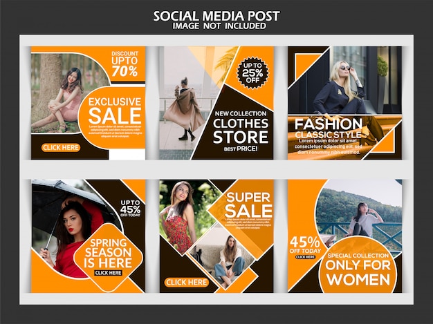 Fashion advertisement social media post