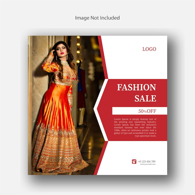 Fashion Big Sale Social Media Post Design