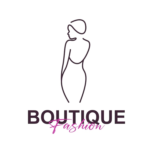 Fashion boutique business logo template brand design