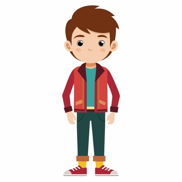 Vector fashion boy clipart vector illustration