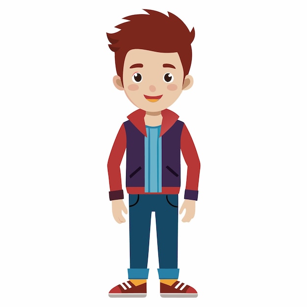 Vector fashion boy clipart vector illustration