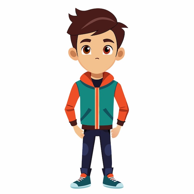 Vector fashion boy clipart vector illustration