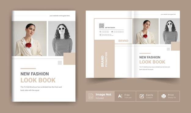 Fashion brochure cover page theme layout