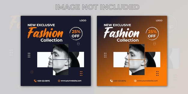 Fashion Collection Instagram social media banner Post template