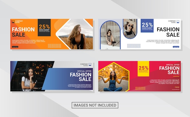 Fashion facebook cover and web banner template