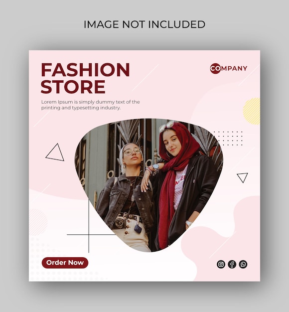 fashion instagram social media banner post template