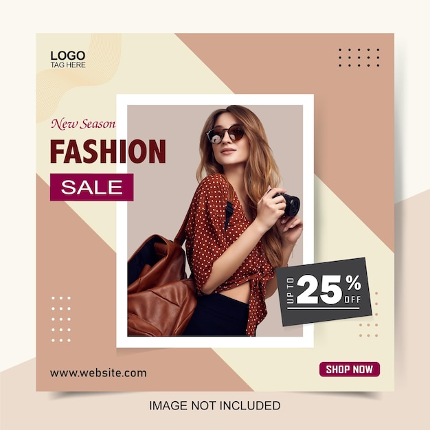 Fashion instagram social media post template