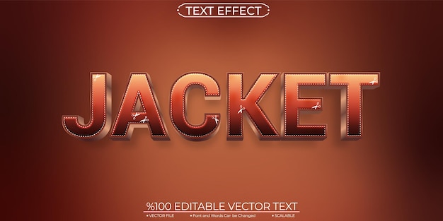 Fashion Jacket Editable and Scalable Text Effect