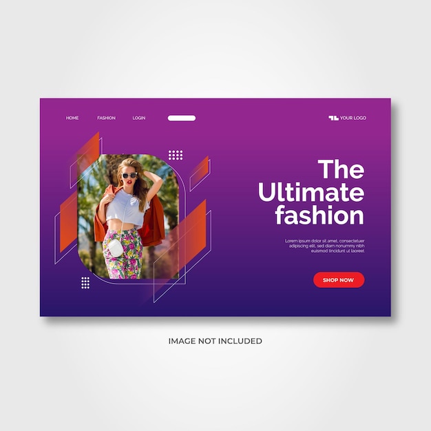 Fashion landing page free vector