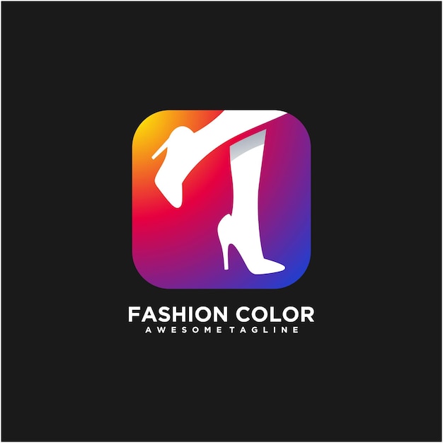 Fashion logo design vector modern color