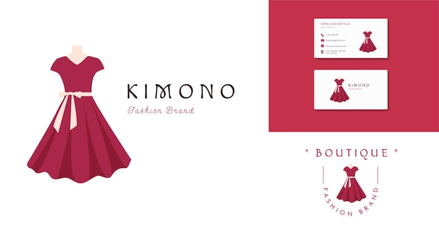 Fashion luxury beauty kimono japan dress for boutique logo