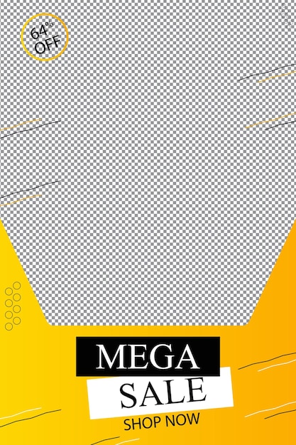 Fashion Mega Sale Social Media Post design template Bundle Premium Vector