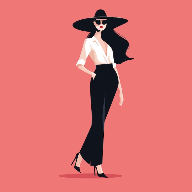 Vector fashion model vector file template element black friday