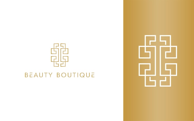 Fashion modern logo vector gold color