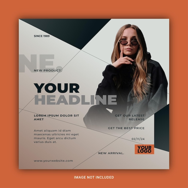 Vector fashion modern sale social media post template