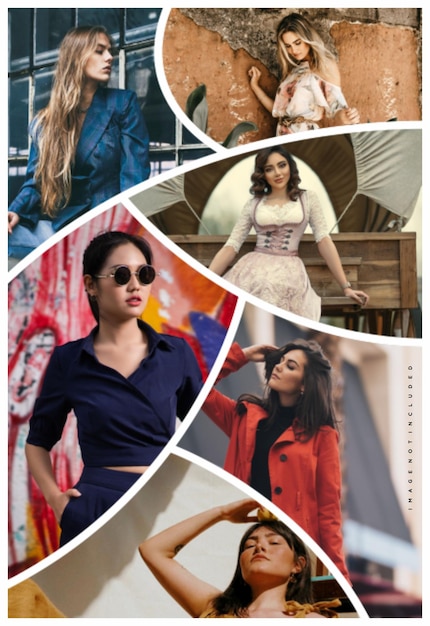 Fashion Pictures or photos frame collage and digital photo wall template