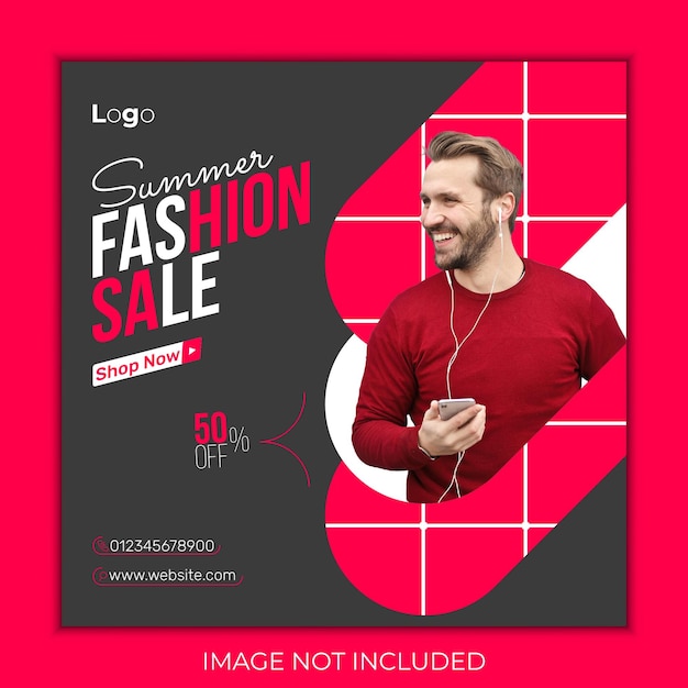 Vector fashion poster design and template