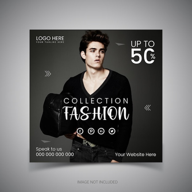 fashion restaurant social media banner