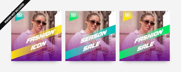 Fashion sale attractive social media post templates