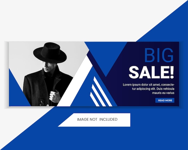 Fashion sale banner social media page cover template. Social media templates for promotion. 