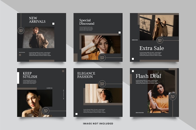 Fashion sale banner or square for social media post template