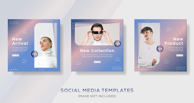 Fashion sale banner template post for social media feed premium vector