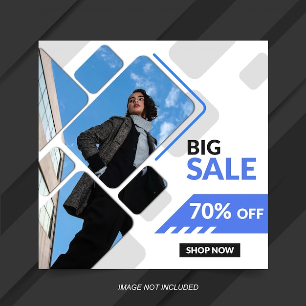 fashion sale banner template for social media post