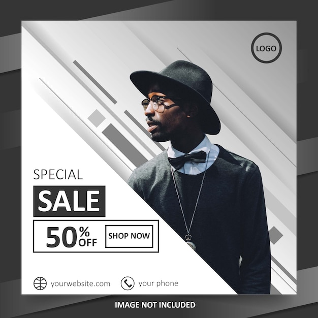 fashion sale banner template for social media