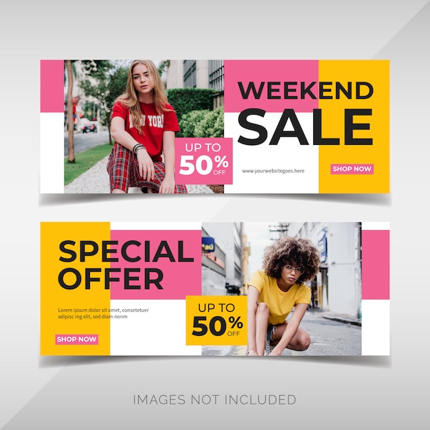 Fashion sale banner template