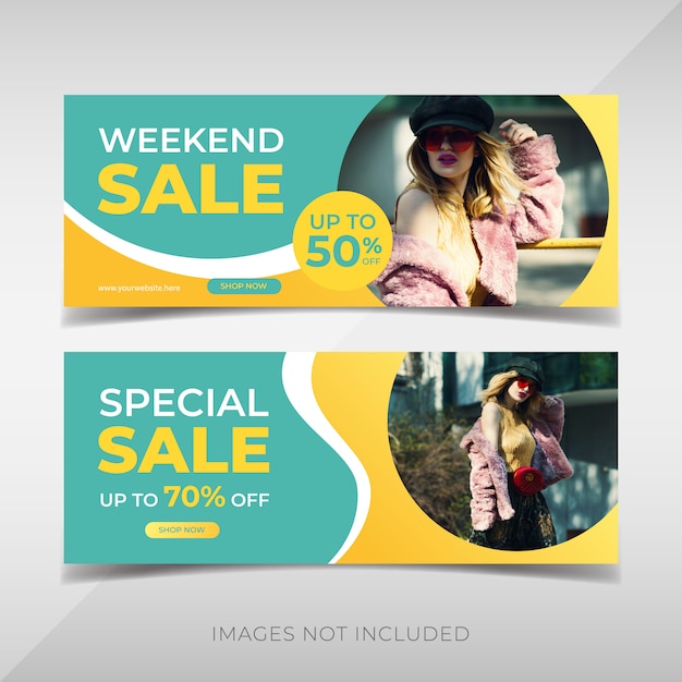 Fashion sale banner template