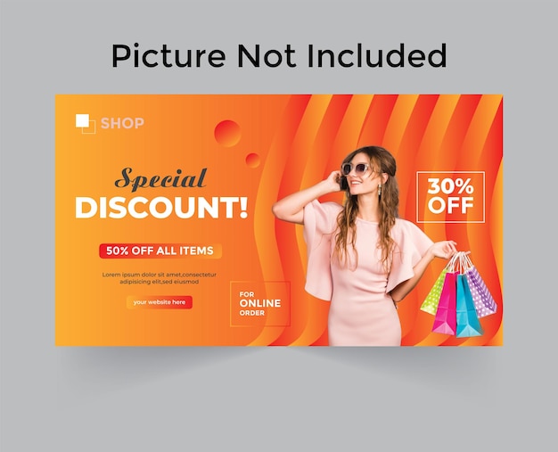 Fashion sale banner template