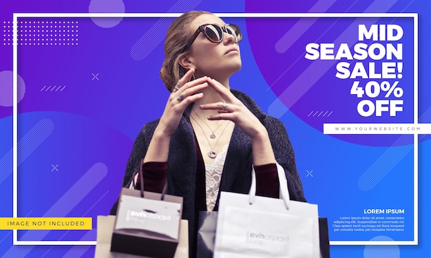 Fashion sale banner template