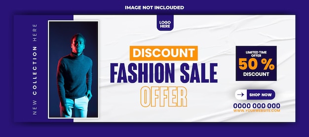 Fashion sale cover ads design