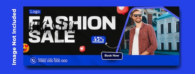 Fashion sale cover ads design