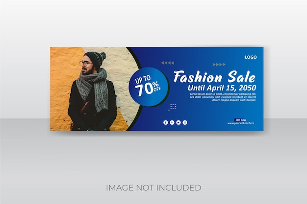 fashion sale cover images banner design template