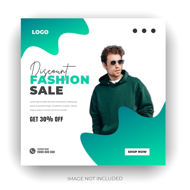 Vector fashion sale elegant and luxurious social media post or facebook banner bundle template