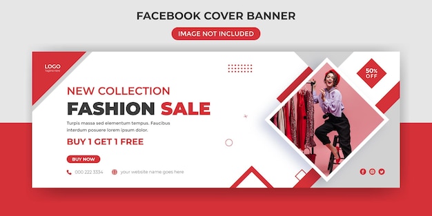 Fashion sale facebook cover banner or web banner social media post