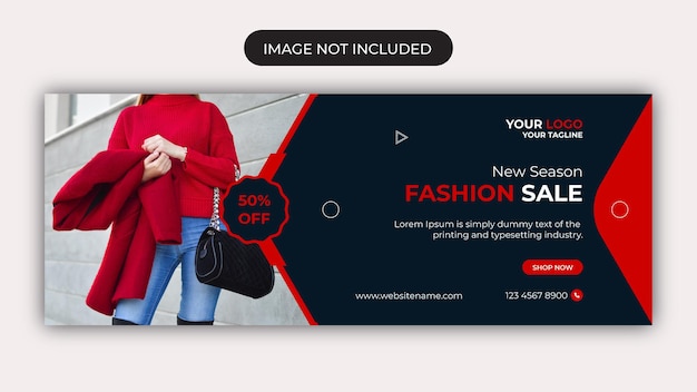 Vector fashion sale facebook cover and social media banner design